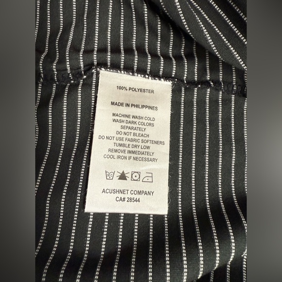 FOOTJOY Men’s black with white stripe golf polo size M - Picture 11 of 13